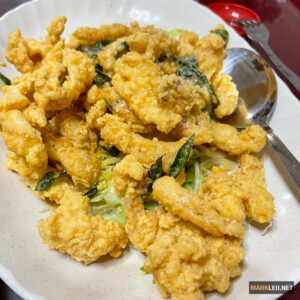 Salted egg fried squid