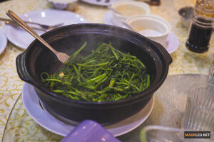Claypot Kangkung with Shrimp Paste