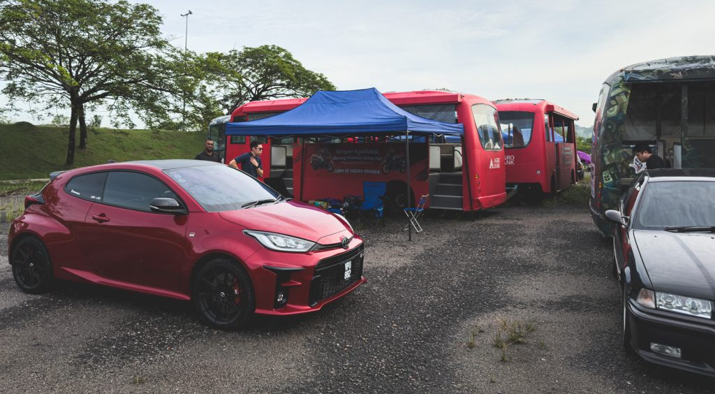 Bringing your own foldable tent and folding chairs adds more comfort between runs at autocross events