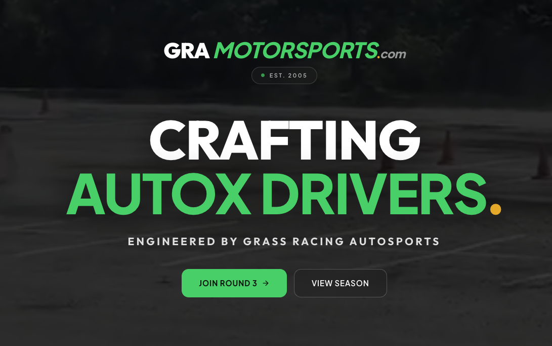 Grass Racing Autosports (GRA) Just Launched Their New Website & Driver Hub!