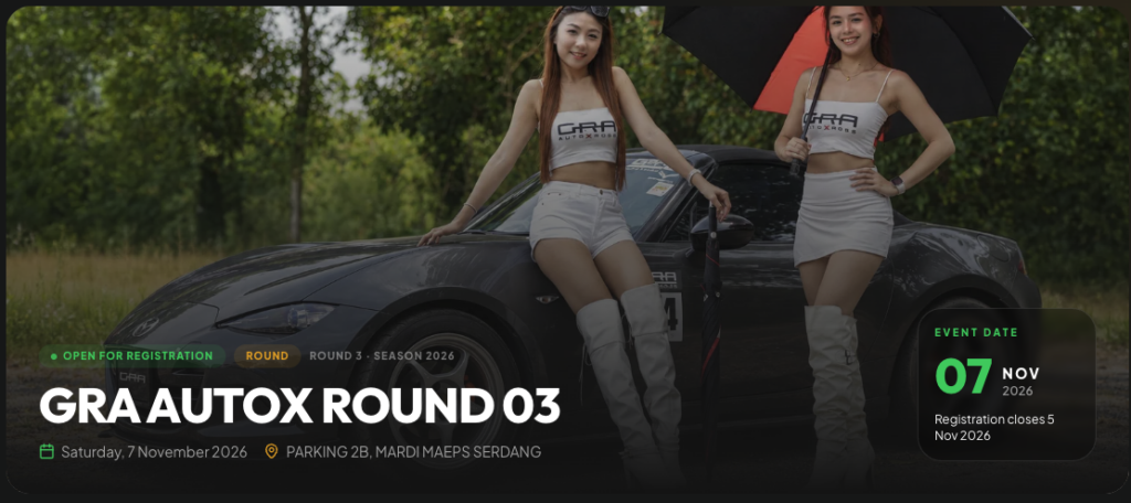 GRA autocross Round 3 on the 7th of November 2026